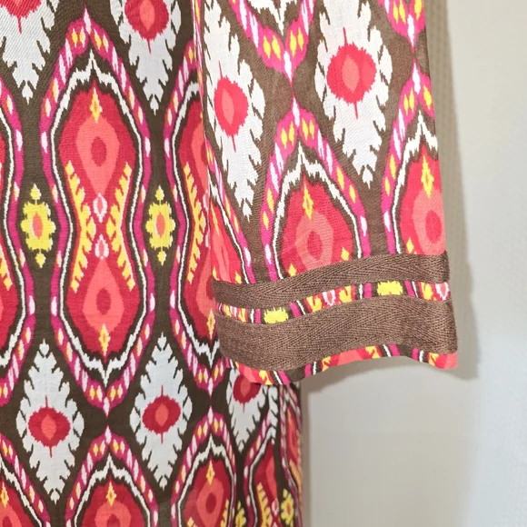 Tory Burch Ikat Print Tunic Dress Size 6 - Picture 6 of 8